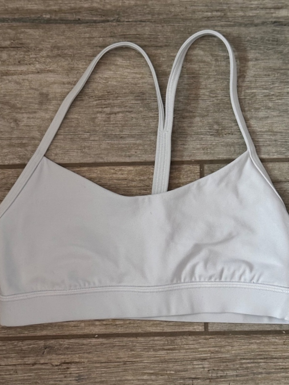 Lululemon Starch Blue Flow Y Bra and Align Shorts 4" - Picture 3 of 5